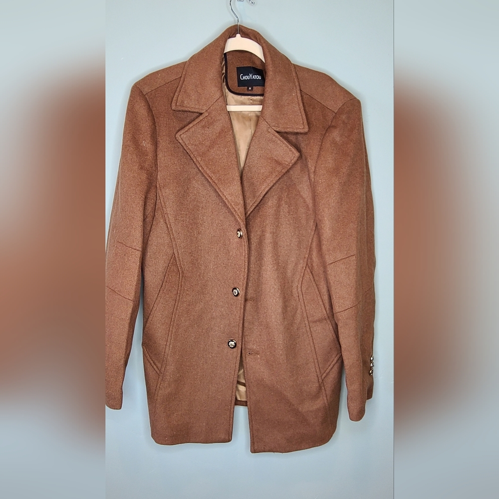 M chouyatou Wool Blend Pea Coat